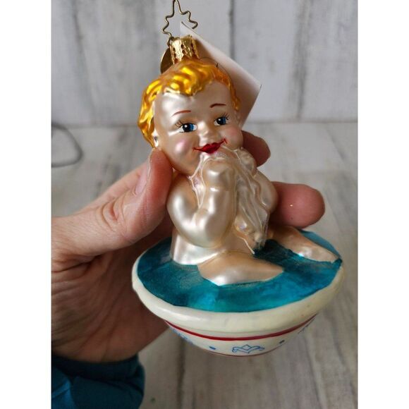 Radko bathing beauty baby cup RARE child ornament vintage 2003 Xmas tree - Picture 9 of 10
